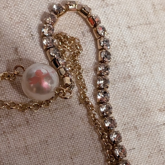 🆕 Pearl Heart Pendant Necklace XoXo (As Is) ❤️ Betsey Johnson - Picture 5 of 8